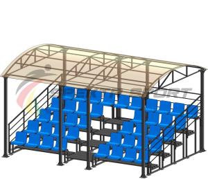 Купить Трибуна для зрителей 5 рядов на 42 места с навесом и перилами в Владимире 