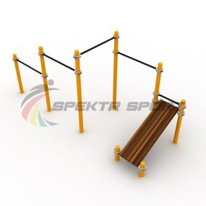 Купить Каскад турников со скамьей для пресса Воркаут SP WRK-12_76mm в Владимире 
