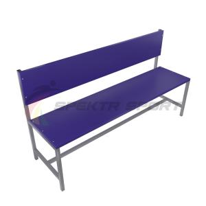 Купить Скамейка для раздевалок со спинкой (цельная) 2000 мм ЛДСП в Владимире 