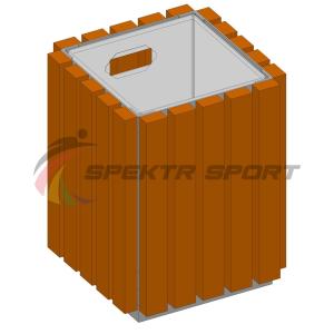 Купить Урна металлическая в деревянной обрешетке SP МФ400 в Владимире 