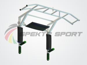 Купить Турник-брусья-пресс Прометей цельносварной с доп. хватами цв. белый в Владимире 