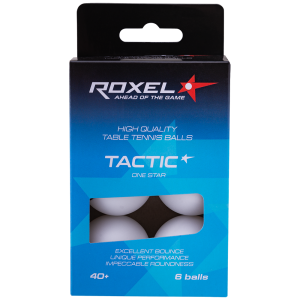 Купить Мяч для настольного тенниса Roxel 1* Tactic, белый, 6 шт в Владимире 