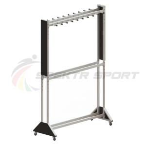 Купить Стеллаж для лыж мобильный + вешалка для палок на 20 пар Медиум-2М+ в Владимире 