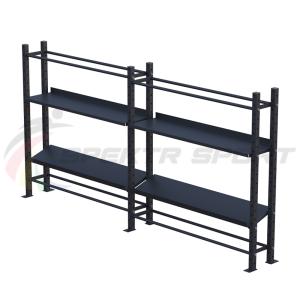 Купить Модульный стеллаж для гантелей, гирь и медболов 3780х430х1950 (2 секции) в Владимире 