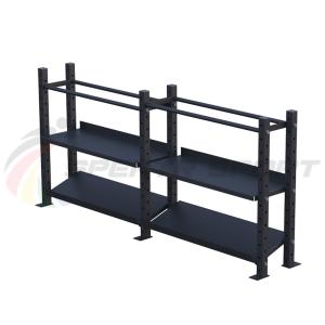 Купить Модульный стеллаж для гантелей, гирь и медболов 3780х430х1200 (2 секции) в Владимире 