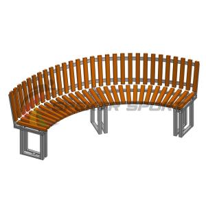 Купить Диван парковый со спинкой полукруглый Веер в Владимире 