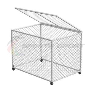 Купить Корзина для хранения мячей передвижная металлическая (сетка) разборная в Владимире 