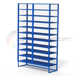 Купить Стеллаж для хранения инвентаря закрытый 1240х440х2000 (разборный) 11 полок в Владимире 