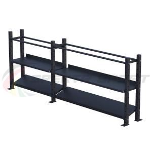 Купить Модульный стеллаж для гантелей, гирь и медболов 3180х430х1200 (2 секции) в Владимире 