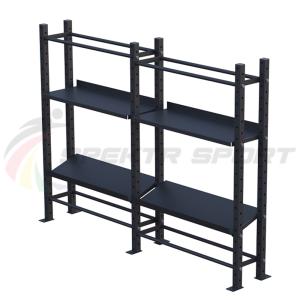 Купить Модульный стеллаж для гантелей, гирь и медболов 2580х430х1950 (2 секции) в Владимире 