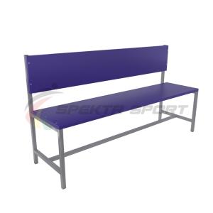 Купить Скамейка для раздевалок со спинкой (цельная) 1500 мм ЛДСП в Владимире 