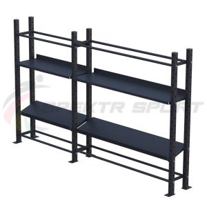 Купить Модульный стеллаж для гантелей, гирь и медболов 3180х430х1950 (2 секции) в Владимире 