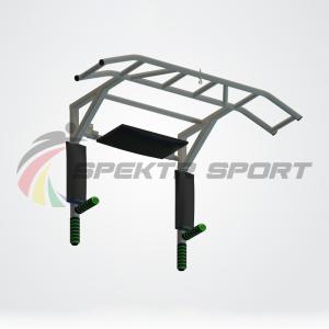 Купить Турник-брусья-пресс Прометей цельносварной с доп. хватами цв. серый в Владимире 