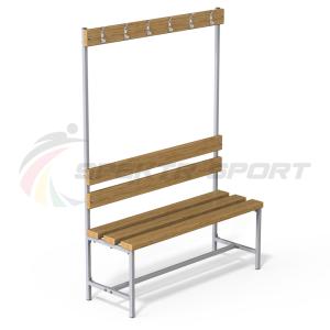 Купить Скамейка с вешалкой для раздевалок (разборная) 1600 мм в Владимире 