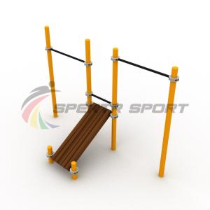 Купить Турники разновысотные Воркаут с лавочкой для пресса SP WRK-36_76mm в Владимире 